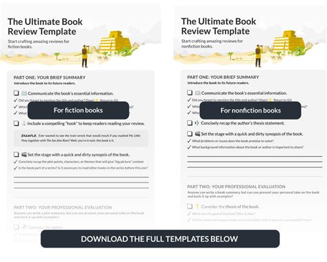 book review templates youll   reedsy discovery