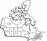 Map Canada Coloring Colouring Kids Pages Printable Canadian Color Print Getcolorings sketch template