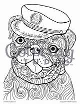 Pug Coloring Dog Color sketch template