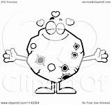 Asteroid Coloring Cartoon Pages Loving Clipart Outlined Vector Cory Thoman Getcolorings Getdrawings sketch template