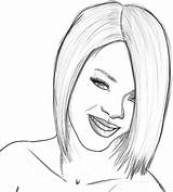 Rihanna Famous People Coloring Pages Coloriages sketch template