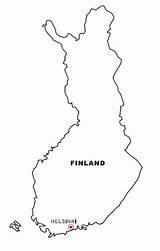 Finlandia Mapa Colorear Finland Finnland Map Landkarte Disegno Malvorlage Bandera Ausmalen Landkarten Colorea Nazioni Geografie Kategorien sketch template
