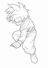 Gohan Coloring Pages Super Saiyan Dragon Ball Drawing Color Getdrawings Getcolorings Dbz sketch template