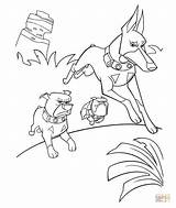 Coloring Pages Dogs Attacking Drawing Printable Supercoloring sketch template