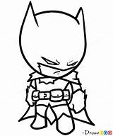 Batman Drawing Head Coloring Pages Chibi Template sketch template