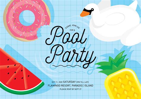 pool party invitation card template illustrations creative market