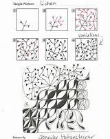 Lichen Zentangle sketch template