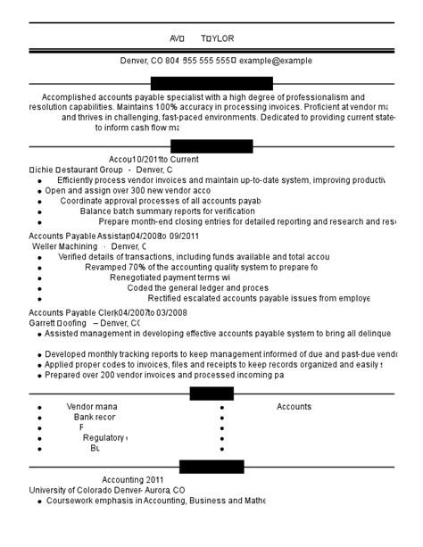 accounts payable specialist resume examples   templates tips