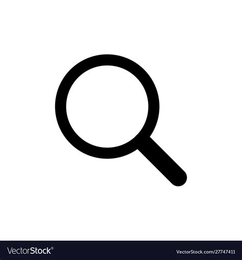 magnifying glass  icon search symbol  flat vector image