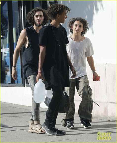 jaden smith carries gallon of water while shopping with pals photo