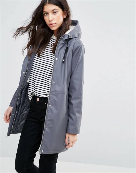 asos premium rain mac  borg liner asos raincoat outfit latest fashion clothes rain
