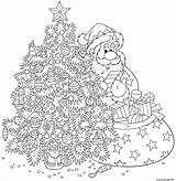 Noel Sapin Pere Cadeaux Sac Weihnachtsbaum Adulte Vectores Royalties sketch template