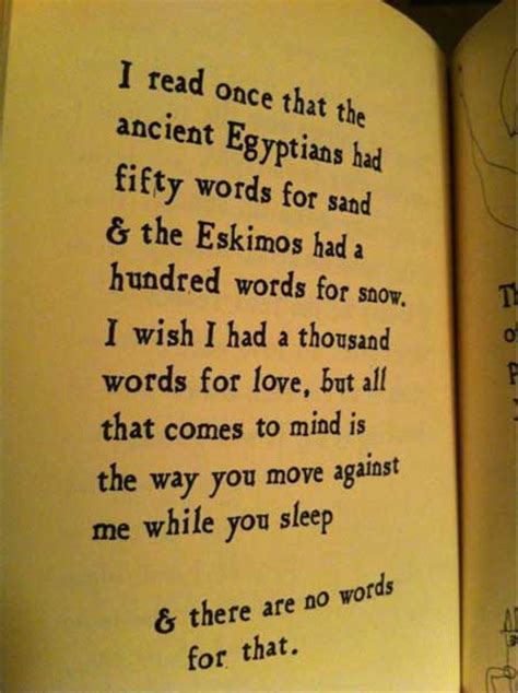 i read once that the ancient egyptians had fity words for sand and the
