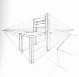 Perspectiva Desenhar Cadeira Donwload sketch template