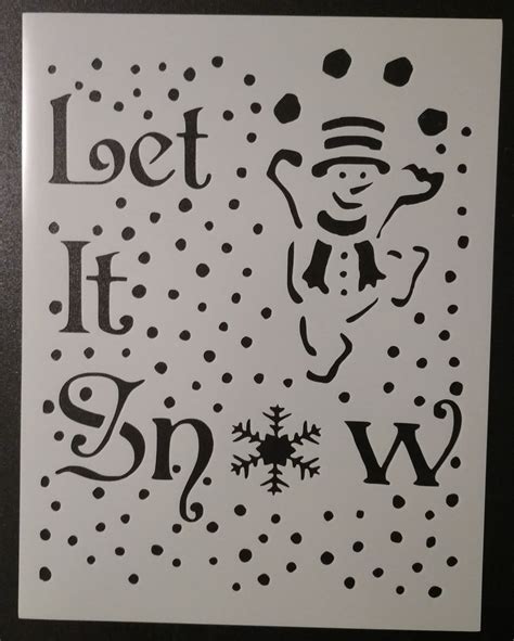 snow stencil  custom stencils