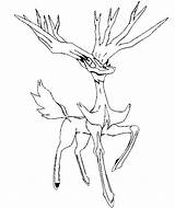 Xerneas Coloring Pokemon Pages Yveltal Getcolorings Color sketch template