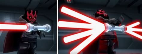 octo bladed lightsaber lego darth maul wields bizarre  bladed lightsaber sabersourcing