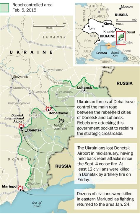 Map Fighting In Ukraine Ticks Up The Washington Post