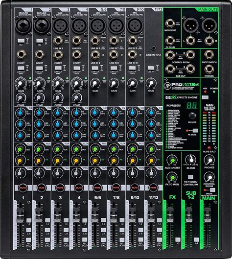mackie profxv  channel professional effects mixer  usb audio shop dubai