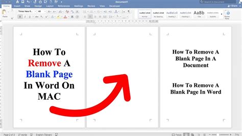 remove  blank page  word  mac youtube