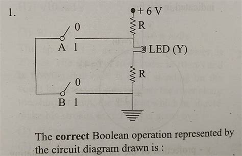correct boolean operation represented   circuit diagram drawn