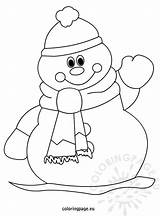 Coloring Snowman Pages Winter Christmas Kids Printable Abominable Easy Coloringpage Eu Schneemann Snowmen Color Window Ausmalbild Sheets Getcolorings Applique Och sketch template