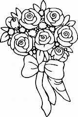 Coloring Colorare Mazzo Flowers sketch template