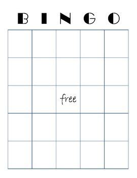 blank bingo card template microsoft word doctemplates