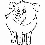 Farm Animal Clipart Animals Coloring Drawings Drawing Pages Kids Simple Line Easy Pig Draw Clip Cute Cliparts Google Illustration Animaux sketch template