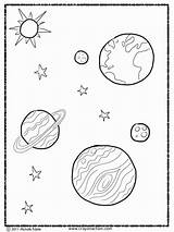 Coloring Pages Space Solar System Outer Crayon Sheets sketch template