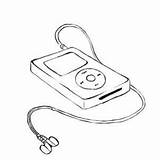 Ipod Headphones Earbuds Earbud sketch template