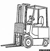 Coloring Forklift Truck Trucks Pages Online sketch template