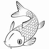 Fish Koi Coloring Pages Japanese Printable Online Aerial Toddlers Interesting sketch template