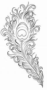 Peacock Feather Tattoo Drawing Coloring Feathers Pages Adult Color Printable Choose Board Heart Tattoos sketch template