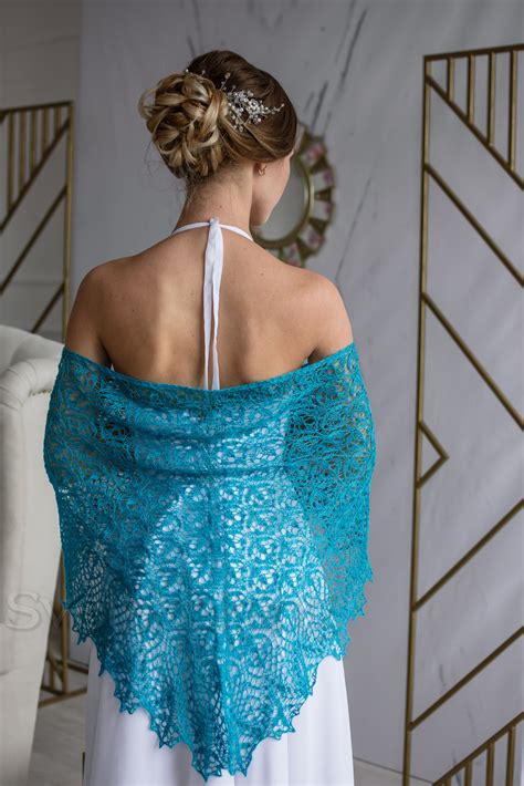 bridal lace knitted shawl shawls  wraps wedding shawl hand knit