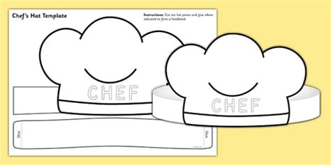 chef hat template chef hat template role play chef hat