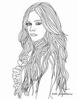 Ausmalen Lavigne Avril Modedesignerin Hellokids Drucken Farben sketch template
