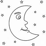 Moon Coloring Template Popular sketch template