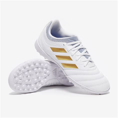adidas kids copa  tf whitegold metallicblue turf trainer junior boots prodirect