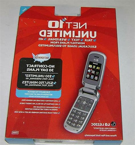 Net10 Unlimited Lg 220c Flip Cell Phone