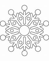 Snowflakes Coloring Round Netart sketch template