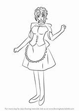 Maid Drawing Sama Draw Erika Pic Kaichou Wa Step Anime Learn Getdrawings sketch template