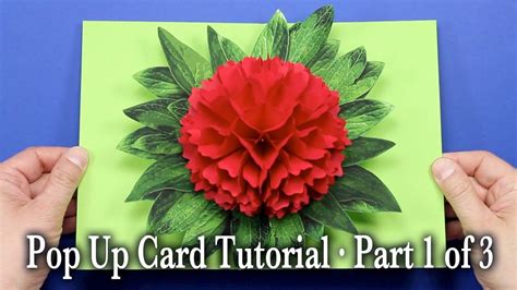 flower pop  card tutorial part    youtube pop  flower cards
