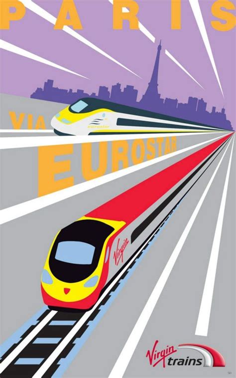 Virgin Trains Art Deco Posters Train Posters London