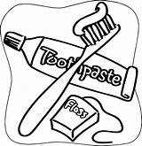 Toothpaste Toothbrush Floss sketch template