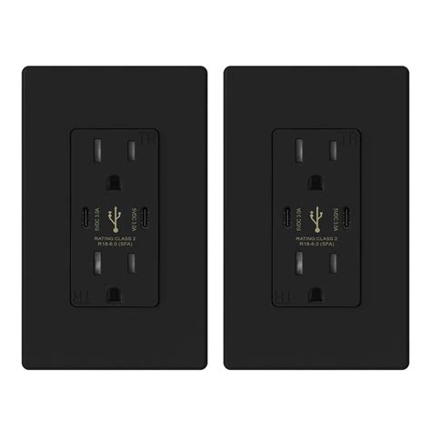 elegrp usb wall outlet  watt dual type  usb ports  tamper
