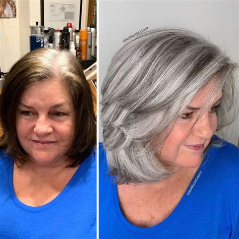 grâce à ce coiffeur ces femmes assument leurs cheveux gris