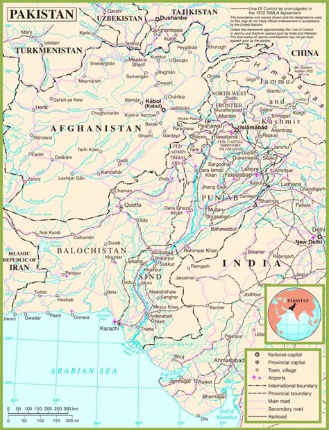 pakistan political map ontheworldmapcom