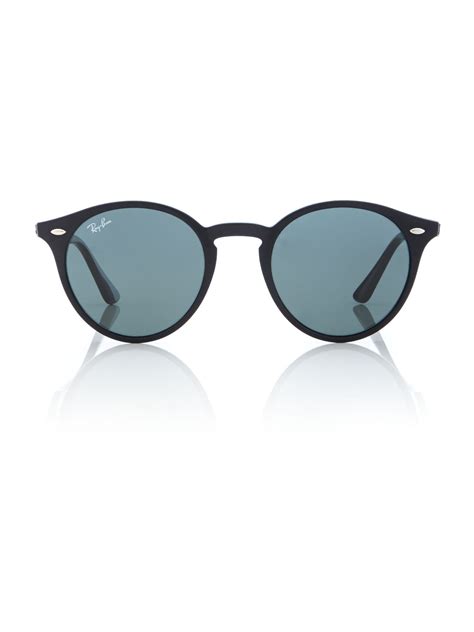 ray ban 0rb2180 round sunglasses in black for men lyst