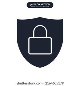 shield protected icon symbol template graphic stock vector royalty